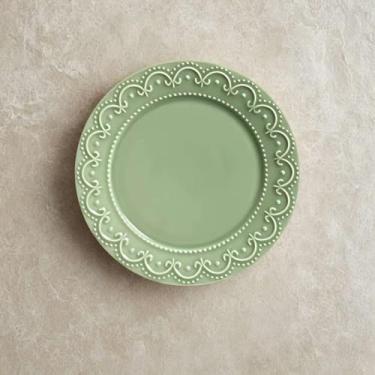 Imagem de Conjunto 6 Pratos Sobremesa Princess Verde Scalla Ceramica