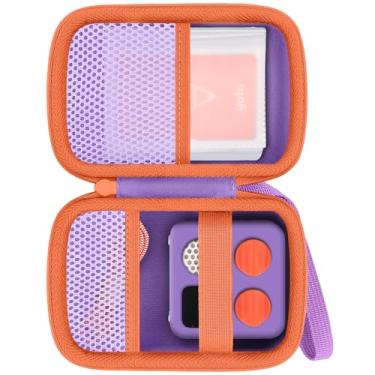 Imagem de Baval Estojo de armazenamento compatível com Yoto Mini (edição 2024) reprodutor de áudio Bluetooth sem tela infantil, bolsa transparente para cartões pode armazenar até 36 cartões (capa roxa, zíper