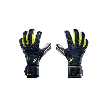 Imagem de Storelli Luvas de goleiro Silencer Threat, proteção de mão de alto impacto com 5 espinhas de dedo removíveis, látex de quartzo alemão com enchimento de espuma, tecido respirável e firme na pele, 1 par