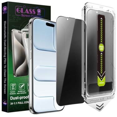 Imagem de SY SHANGYAN Pacote com 2 protetores de tela de privacidade antiespião para iPhone 7 (6,3 polegadas), vidro temperado 9H, cobertura total, anti-impressões digitais, remoção automática de poeira, sem