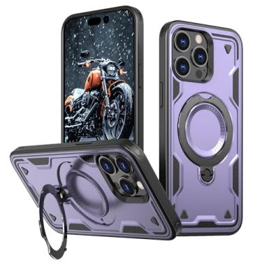 Imagem de SORAKA Capa para iPhone 13 Pro com suporte,compatível com MagSafe,Capa iPhone 13 Pro com chapa de ferro Capa resistente que absorve choques Proteção contra quedas de nível militar