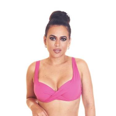 Imagem de Top de Biquíni Plus Size Meia Taça com Bojo Transpassado - Estigma, 44