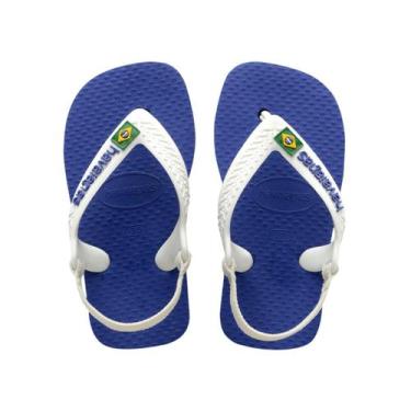 Imagem de Chinelo sandalia havaianas baby kids brasil logo original, Azul naval,