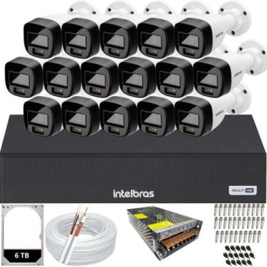 Imagem de Kit Intelbras 16 Câmeras Segurança VHD 3220b Mic áudio Full Color 1080
