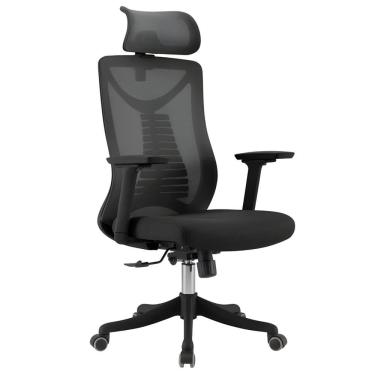 Imagem de Cadeira Presidente Vancouver Tecido Preto Fratini