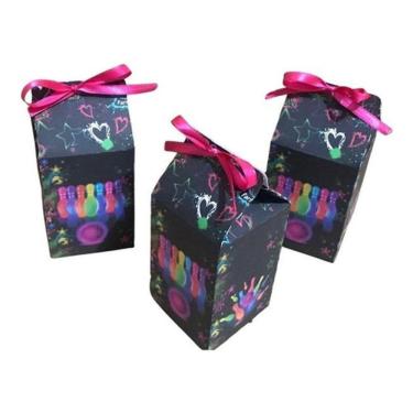 Imagem de 10 Caixinhas Neon Lembrancinha Festa - 10 Milk Boliche