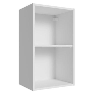 Imagem de Armário Aéreo Para Quarto 40 Cm 2 Nichos Abertos Branco Neo Madesa