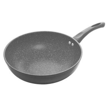 Imagem de Frigideira Wok Indução 28cm Rev Cerâmico Preto Granilite Lyor