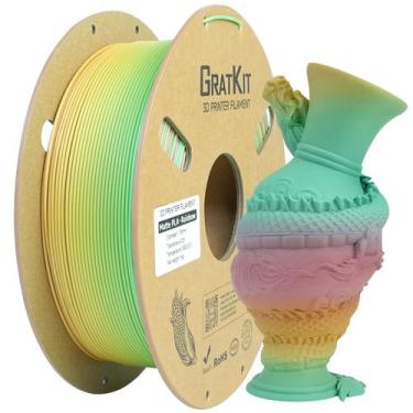 Imagem de Impressora 3D Filament Gratkit Matte Rainbow PLA 1,75 mm