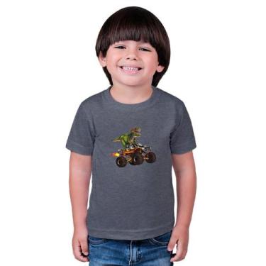 Imagem de Camiseta Masculina Infantil Track Dino - marcelo, Cinza escuro, 4