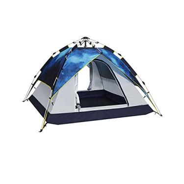 Imagem de YAYA2021-SHOP Barraca pop-up para 3 a 4 pessoas, abertura automática, barraca grande à prova d'água com varanda barracas de acampamento para família abrigo solar