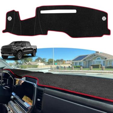 Imagem de Capa de painel para Chevrolet Silverado/GMC Sierra Accessories 1500 2500HD 3500HD 3500HD 2026 Chevrolet Silverado/GMC Sierra Accessories 1500 2500HD 3500HD com protetor solar HUD (serve apenas para