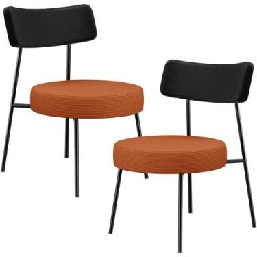 Imagem de Kit 02 Poltronas Decorativas Sala De Estar Londres L02 material sintét