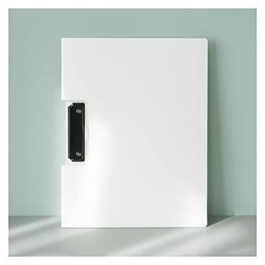 Imagem de Pasta de arquivo A4 e tamanho de carta prancheta branca fichário PP quadro de escrita adequado para escola, escritório, pasta de arquivos de negócios (1 pacote)