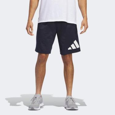 Imagem de Short Adidas Logo Masculino, Marinho, Branco, G