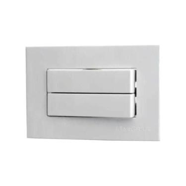 Imagem de Mini Espelho Interruptor Duplo Margirius Móveis Mesas Branco