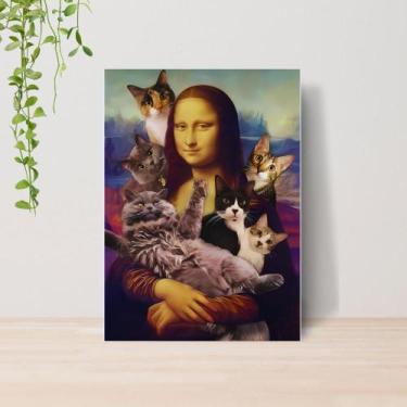 Imagem de Quadro Artes Clássicas Engraçadas Monalisa A4  Placa MDF 01 - Lomi Art