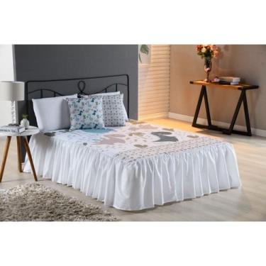 Imagem de Kit Colcha Cobre Leito Casal Infantil 7 Pcs Estampado, Decoração, Bebê