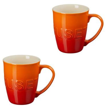 Imagem de KIT LE CREUSET 2 CANECAS BOZEMAN EM CERÂMICA 580ML LARANJA