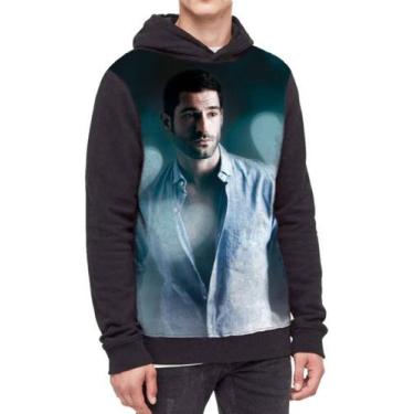 Imagem de Moletom Com Capuz Serie Lucifer Morningstar Ref:635 - smoke, Preto, GG