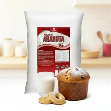 Imagem de Fécula de Araruta 5kg Polvilho para Panetone Biscoito Bolos Pães e Eng