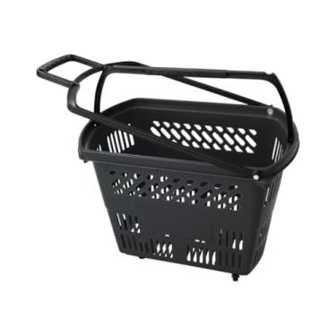 Imagem de Cesta Plastica de Compras Com Rodinha 30l - Preto