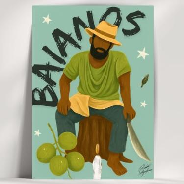 Imagem de Coleção de 62 quadros decorativos Giz - Umbanda e Candomblé - Decoração Orixá - Afro Brasileira - Escolha o seu Orixá! (Clássico, Baianos, 20x14cm)