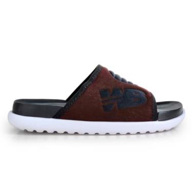 Imagem de Chinelo Masculino Estiloso West Boot Antiderrapante Nuvem Slide E.V.A Confort (Preto/Marrom, BR, Adulto, Numérico, 38)