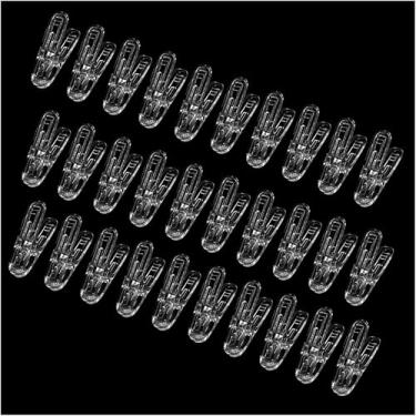 Imagem de Pacote com 30 clipes de arco de balão, grampos de mola, clipes de mola de plástico antiderrapantes, clipes de pano de fundo de 6 cm, clipe resistente para decoração de arco de balão e artesanato