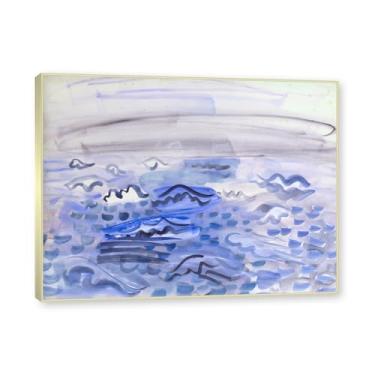 Imagem de Moldura de champanhe. Impressões Raoul Dufy, (Estudo das ondas), pôster de viagem vintage, arte impressionista, imagem de arte de parede em tela para decoração de casa. 30 x 40 cm-11,8 x 15,7 pol