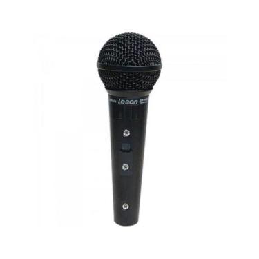 Imagem de Microfone Vocal Leson SM58 P4BK Profissional Preto Fosco