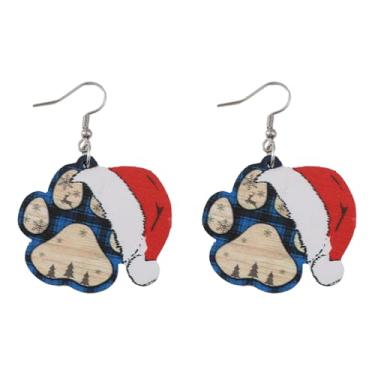 Imagem de Brincos de Natal femininos com pingente de pata de gato, roupas de Natal, acessórios de bijuteria, 2inch, Liga de aço, Sem pedra preciosa