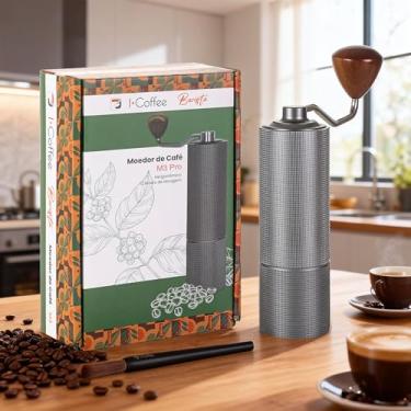 Imagem de Moedor de Café Manual, Moedor de Café Inox com Manivela, Moedor de Café Capacidade Inoxidável Cinza de 20 g, Presentes requintados, Natal