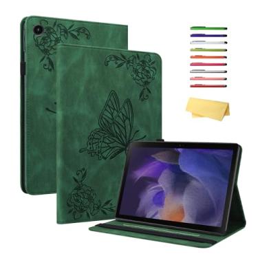 Imagem de UUcovers Capa para tablet Galaxy Tab A9 Plus 11 polegadas 2023 (SM-X210/X216/X218) Capa de couro PU em relevo com suporte para caneta/bolsos para cartão para Samsung Galaxy Tab A9+ 11 polegadas