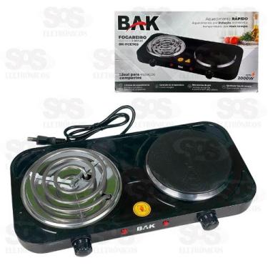 Imagem de Fogareiro Elétrico Cooktop Indução 2000w 2 Bocas BK-FCE703 Preto - BAK
