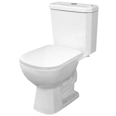 Imagem de Kit Bacia com Caixa Acoplada + Assento Square Branco - 7720000 - LORENZETTI