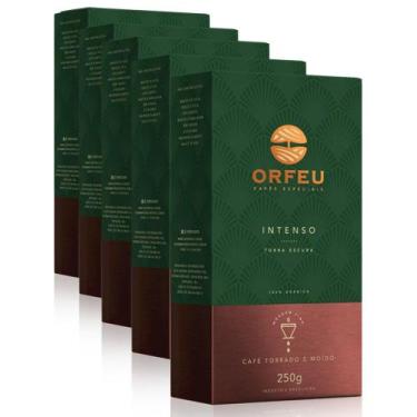 Imagem de Café Moído Premium Orfeu Intenso Kit 5 Pacotes de 250g