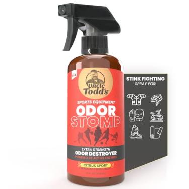 Imagem de Uncle Todd's Fresh Gear Spray eliminador de odores para equipamentos esportivos – Desodorizador alimentado por enzimas de força extra para futebol, hóquei, bolsas de ginástica e equipamentos atléticos