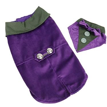 Imagem de Yctze Cães Smoking Bonito Elegante Moda Retro Cão Formal Festa de Casamento Terno Com Gravata Borboleta para Cães Pequenos e Médios Gatos - Roxo (XS)