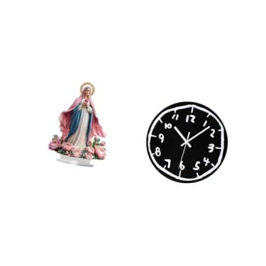 Imagem de Vaveren Enfeite de Acrílico para Mesa, com Base, Ideal para Festas, Casa, Estante, Festivais, Quarto E Como Relógio de Parede Moderno, Silencioso E Minimalist