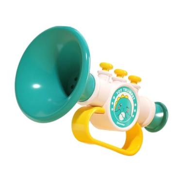 Imagem de menolana Brinquedo Trompete Educacional Fácil de Brincar Portátil Desenvolvimento para Crianças de 2 a 3 Anos Brinquedo Engraçado para Brincar e Aprender, Verde