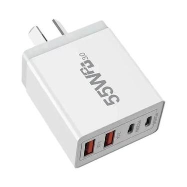 Imagem de Carregador Rápido De 55W Smart USB PD3.1 TYPE-C Com 4 Portas Para iPho