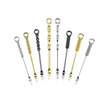 Imagem de 8 peças de mini colheres de pá, colheres pequenas de metal, pingentes de colher pequenos portáteis, pequena colher de medição para pó sal especiarias colar chaveiro pingente, ouro/prata/arma preta