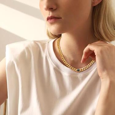 Imagem de Colar grosso com elos de corrente, One Size, Aço inoxidável, Sem Pedra Preciosa