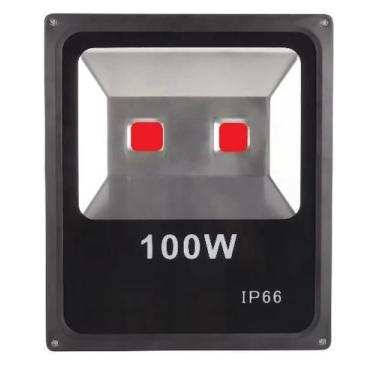 Imagem de Refletor Holofote LED COB 100w Vermelho - IP66 - Iluminação Eficiente 