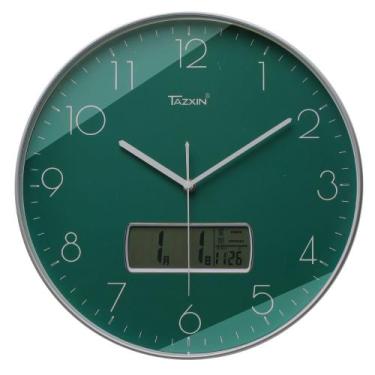 Imagem de Relógio de parede, calendário digital moderno, silencioso e sem tique-