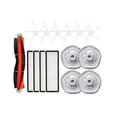 Imagem de Compatible With Dreame Bot W10 / W10 PRO Accessories Robot Vacuum Cleaner HEPA Filter Main Side Brush Mop Cloth Pad Replacement Parts(15PCS)