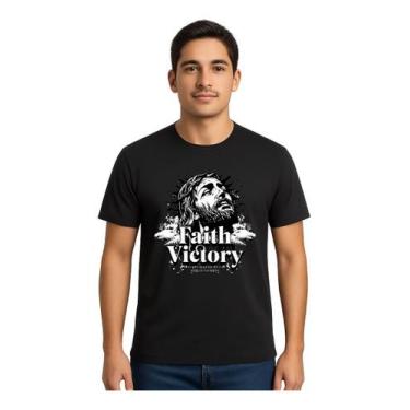 Imagem de Camiseta Masculina Algodão Cristã Fé Religião Gospel Jesus - Evangélic