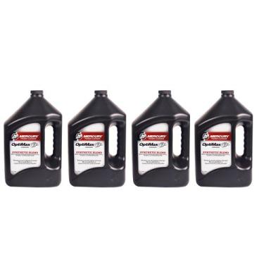 Imagem de Óleo Motores de Popa 2 Tempos Optimax Galão 4 Litros Kit Com 4 - Mercu