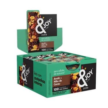 Imagem de Barra Zero Açúcar sabor Avelã e Nibs de Cacau Display 12un de 30g - &J